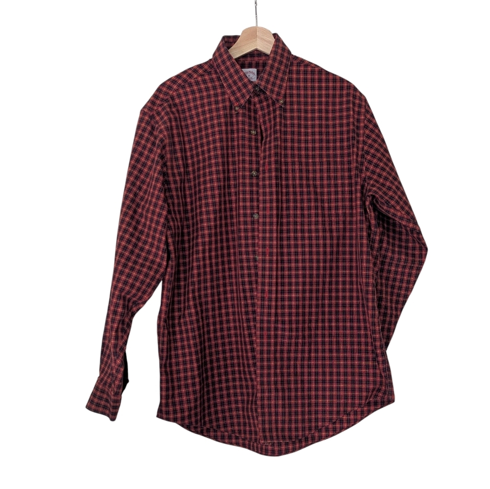 Brooks Brothers Red Checkered Shirt, M